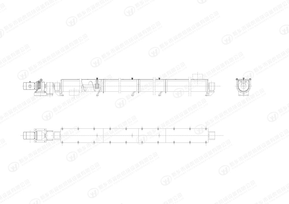 U type stainless steel double screw conveyor