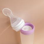 Baby Bottle Silicone Squeeze Feeding Spoon BPA Free Food Grade
