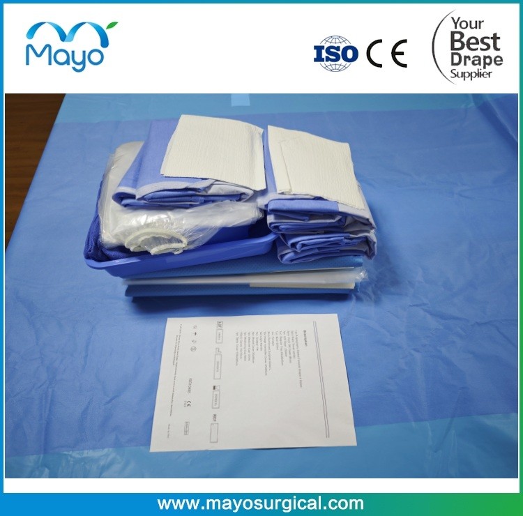 Surgical Angio Pack With 4 Hole FEMORAL Angio Drape All In One