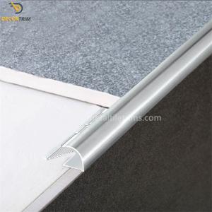 Wholesale Chrome Silver Metal Tile Trims 7/16 Quarter Round Open Edge from china suppliers