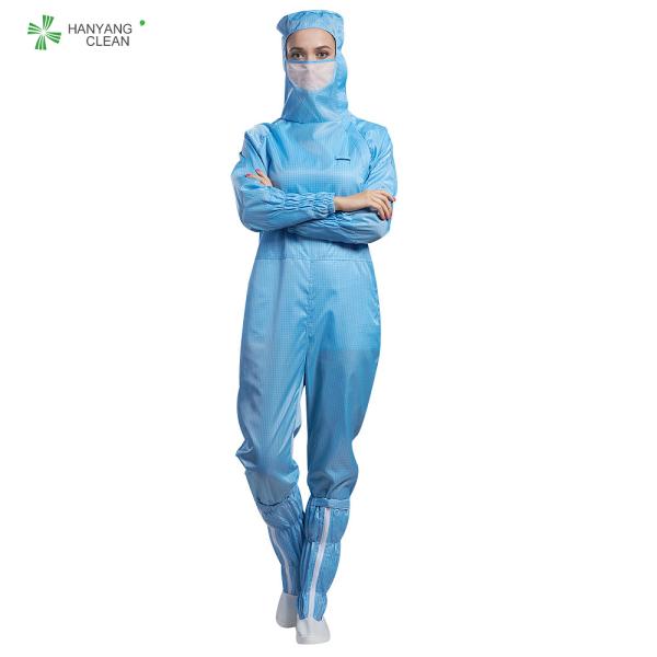 75D / 100D Yarn Anti Static Overalls Customized Logo Printing For Pharmaceutical