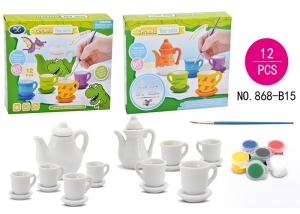 Wholesale DIY Tea Set Ceramic Painting Kit Children's Play Toys / Educational Arts And Crafts from china suppliers