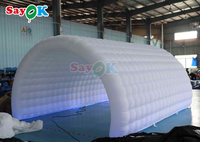PVC Tarpaulin Inflatable Party Tunnel Outdoor Led Light Blow Up Sport Tunnel