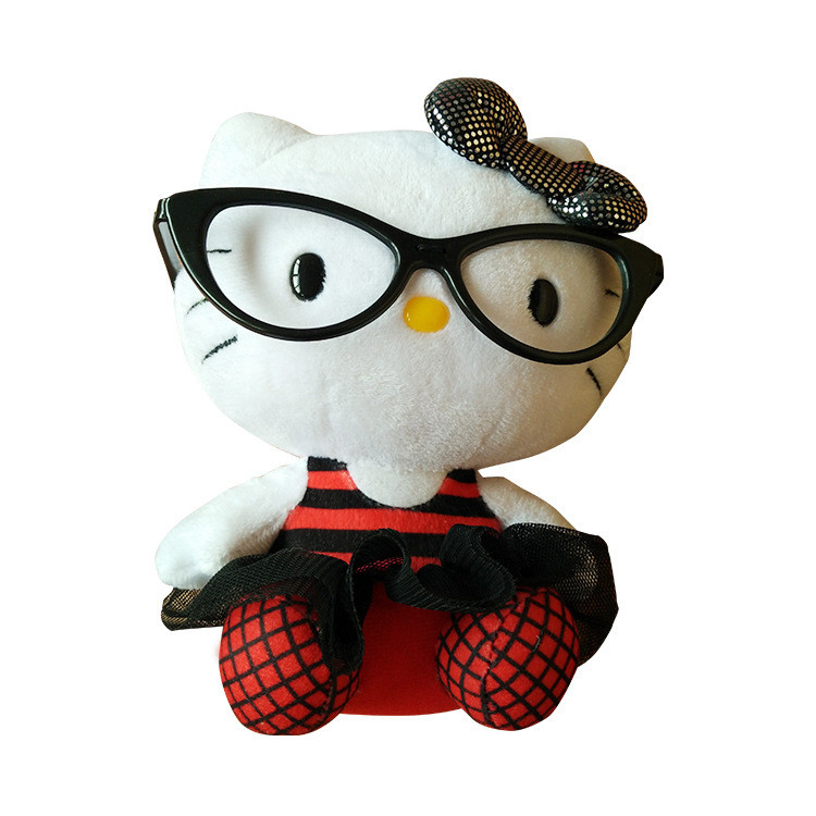 Glasses Hello Kitty Stuff Toy Stuffed Animal Plush Toys