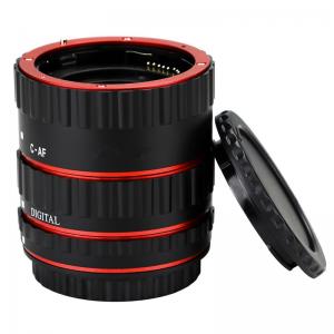 Wholesale Red Metal Auto Focus Macro Extension Tube Set For Canon SLR Cameras CANON EF EF-S Lens from china suppliers