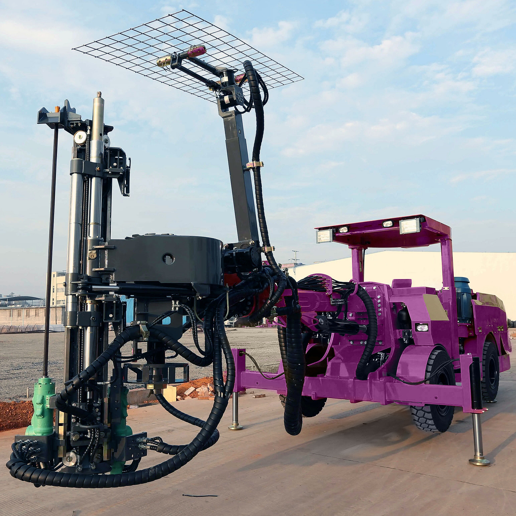 Underground Tunnel Drilling Rig Mining Equipment Hydraulic Borehole Jumbo Drilling Rig