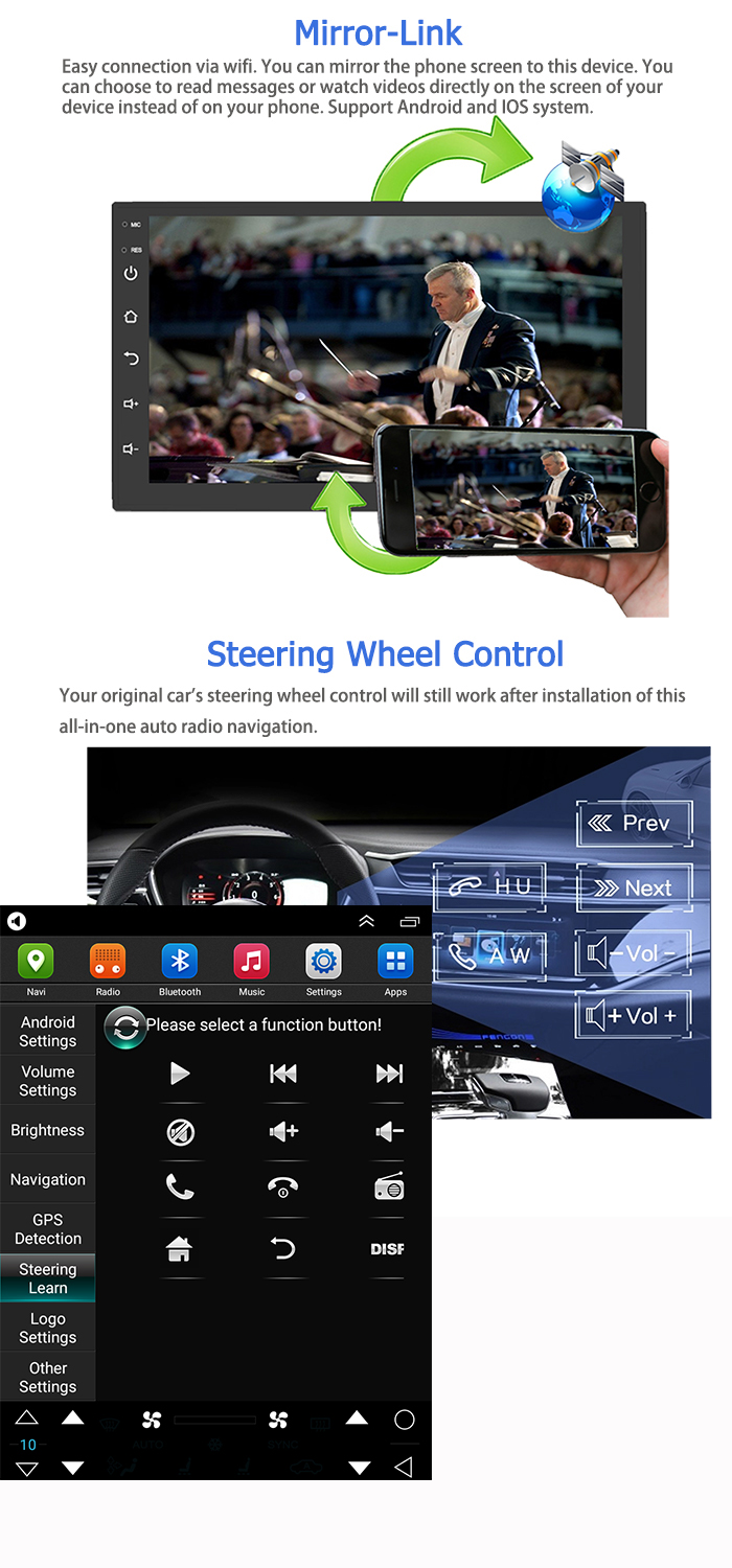 Android 7.1 Kia Car Stereo Quad Core For 2011-2017 KIA Sportage Support