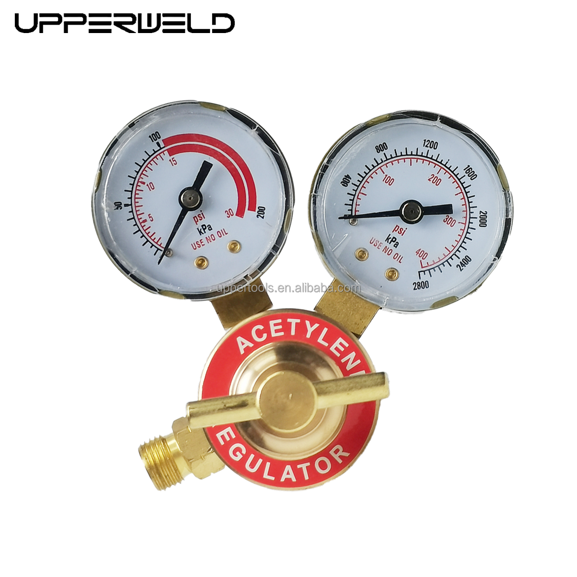 Max. Outlet Pressure 10 Bar Customizable Brass Dual Stage Gas Regulator for Welding