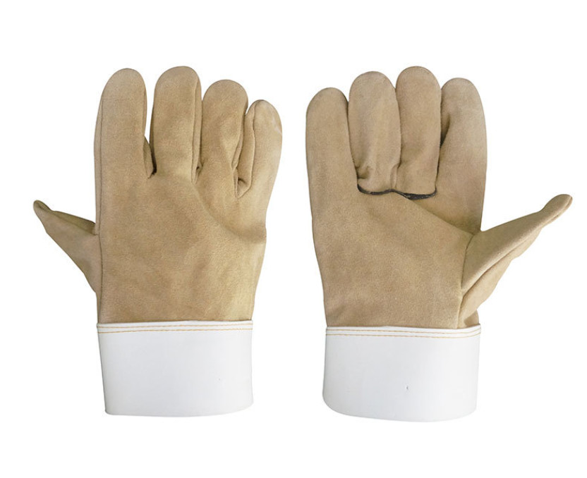 Two Layer Half Leather PPE Safety Gloves fire resistance