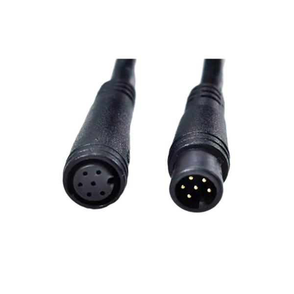 3Ft Length Male To Female M8 6pin Waterproof Bicycle GPS Positioning Cable PVC