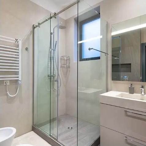 Customized Modern Models Bathroom Toilet Tempered Glass Shower Frameless Soft