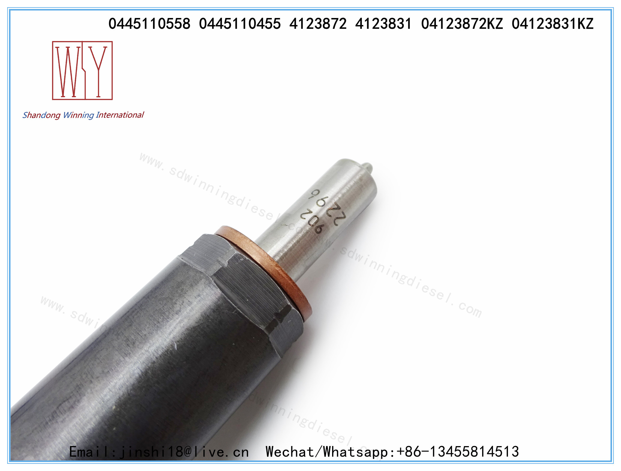 BOSCH GENUINE AND BRAND NEW DIESEL COMMON RAIL FUEL INJECTOR 0445110558 0445110455 04123872 04123831 FOR DEUTZ TCD 2.9 E