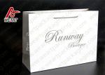 White Card Paper Material Promotional Carrier Bags , Branded Promotional