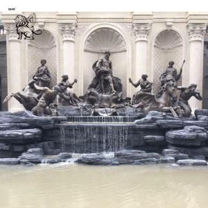 Wholesale Bronze Trevi Fountain Greek God Poseidon Statue Fontana di Trevi Metal Famous Outdoor Decoration Large Custom from china suppliers