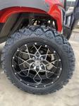 2 Seater Red Electric Hunting Golf Cart With Cooler Sound Bar Off Road Tires For