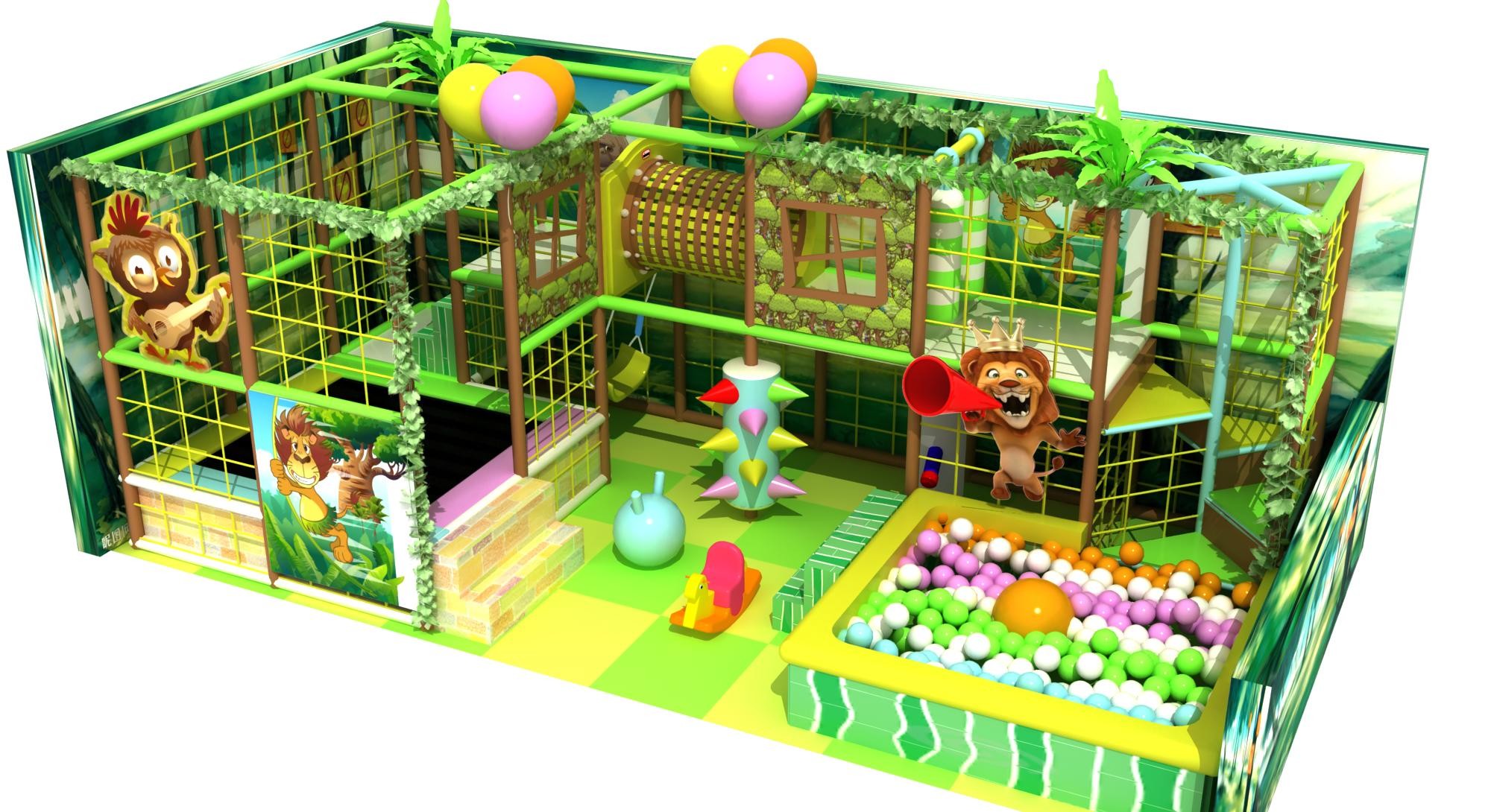 colorful theme adventure playground equipment kids indoor equipment with spider tower