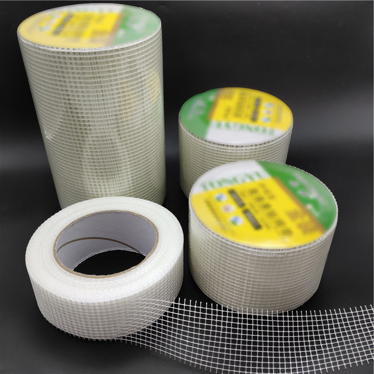 Standard Self Adhesive Glass Fiber Mesh Tape White Color For Walls Cracks