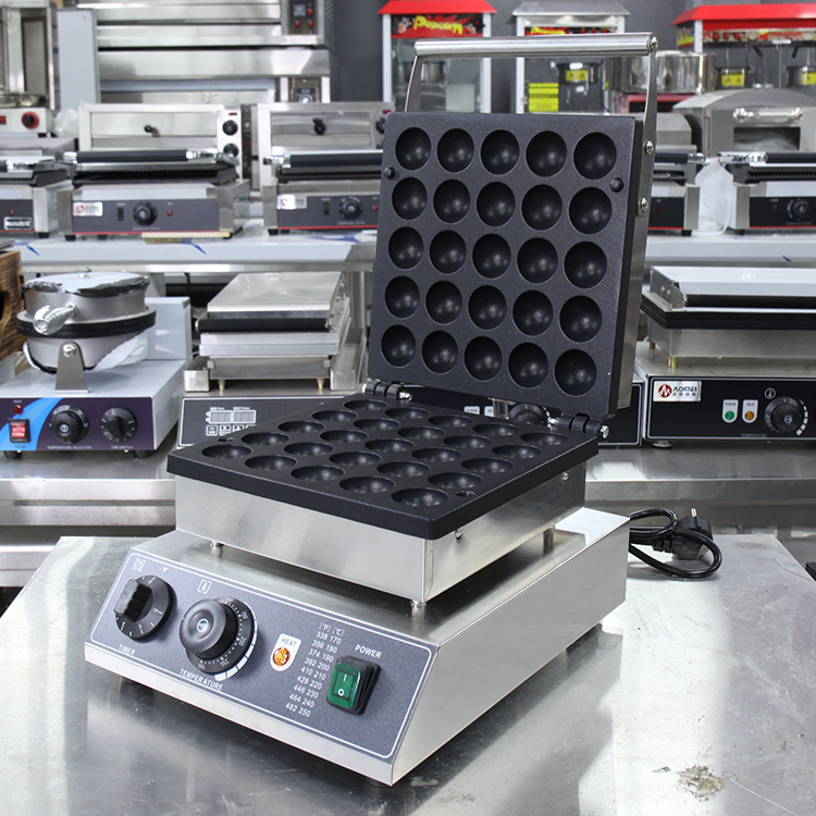 25 Holes Commercial Electric Ball Shape Waffle Maker with Temperature Range of 50-300