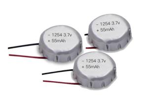 China 3.7 Volt 55mAh 1254 Lipo Rechargeable Coin Cell on sale