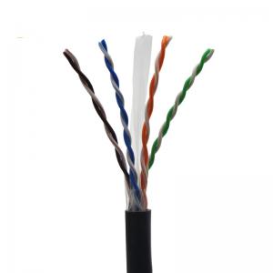 China PE Jacket CAT6 Ethernet Cable 4 Pairs Waterproof Outdoor Category 6 Data Cable on sale