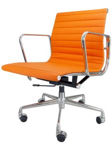 Wholesale Professional Ergonomic Executive Office Chair , Orange Leather Desk Chair Width 58 Cm from china suppliers