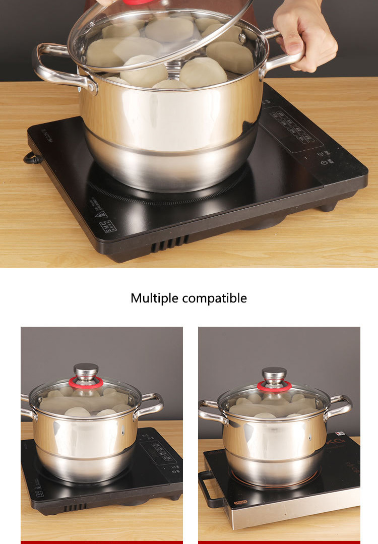 Direct Selling 201 Stainless Steel Soup Pot Cookware Set Big Steamer Cooking Pot Set With Spacers