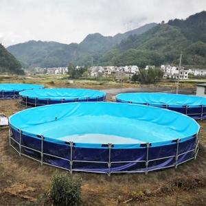 Wholesale Large Flexible Water Tank Round Aquaculture Tanks UV Resistant PVC Biofloc Fish Tank Tarpaulin from china suppliers