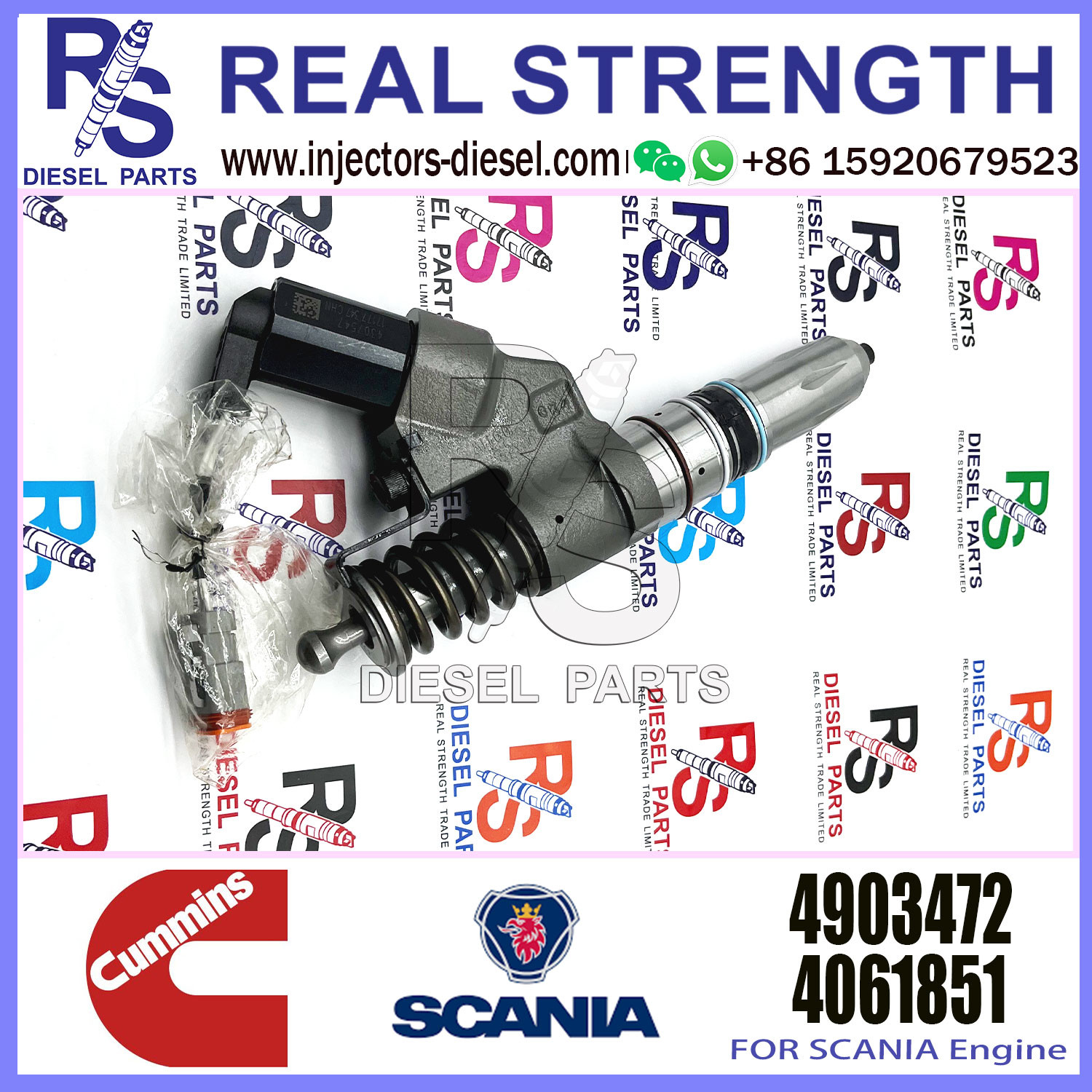 Common Rail Fuel Injector 4903472 4026222 4903319 4062851 3411845 For M11 ISM11 QSM11