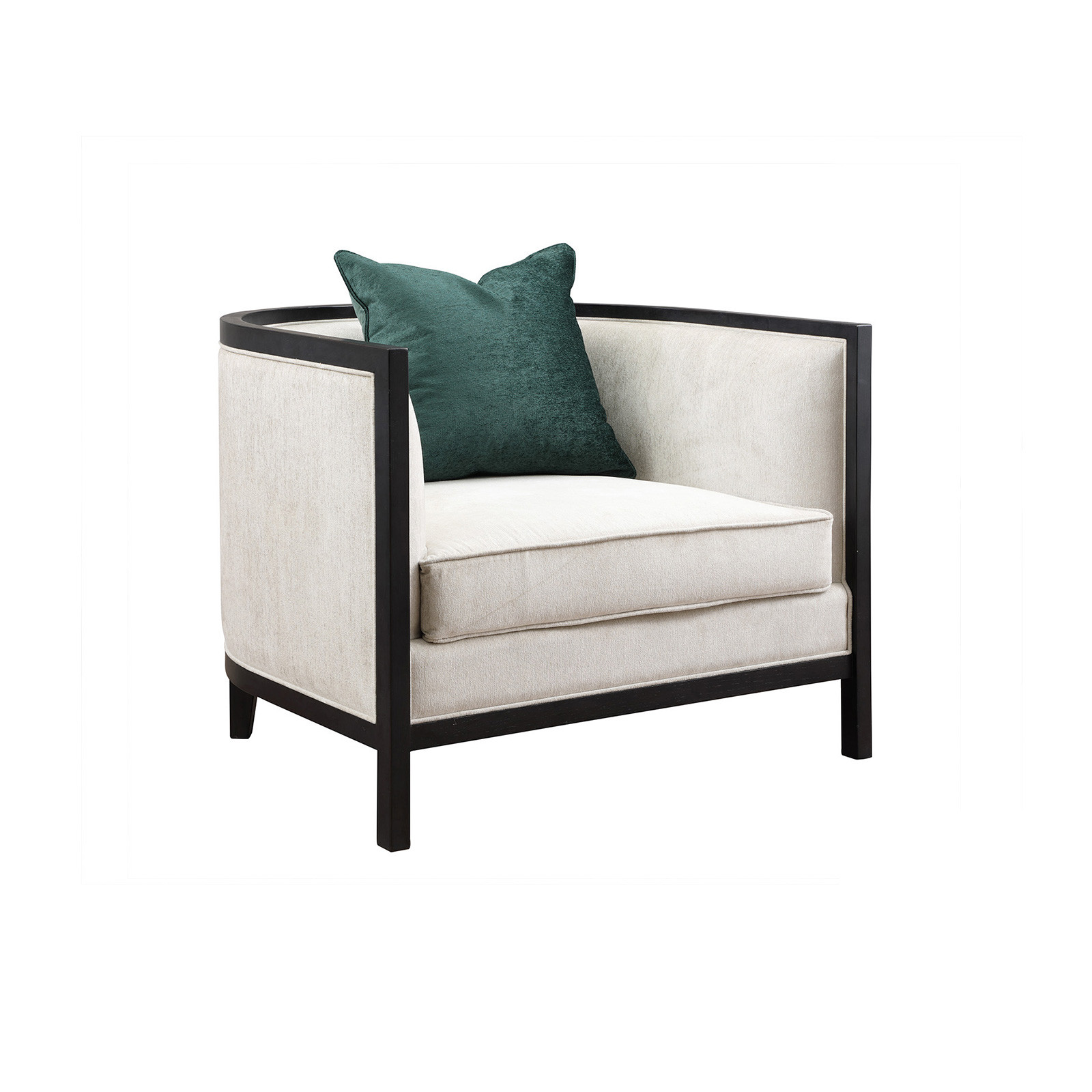 European leisure sofa chairs for Hotel lobby seating furniture made by Cherry wood and Grey fabric cushion