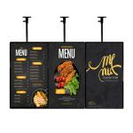 8mm Ultra Narrow Restaurant Indoor Digital Menu Board For Fast Food Advertising