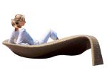 190x45x64cm Sun Loungers Chaise Weaving Vine Lying Chair Courtyard Party Sunbed