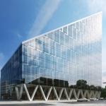 Reflective Glass Curtain Wall Office Building 4mm-12mm Tinted Insulated Curtain