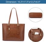 LOVEVOOK LAPTOP BAG FOR WOMEN, STRUCTURED LEATHER COMPUTER BAG, PROFESSIONAL