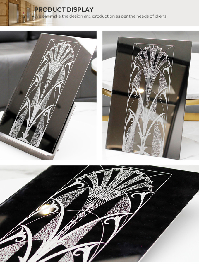 Color Stainless Steel Etching Plate For Elevator Decoration Or Luxury Doors