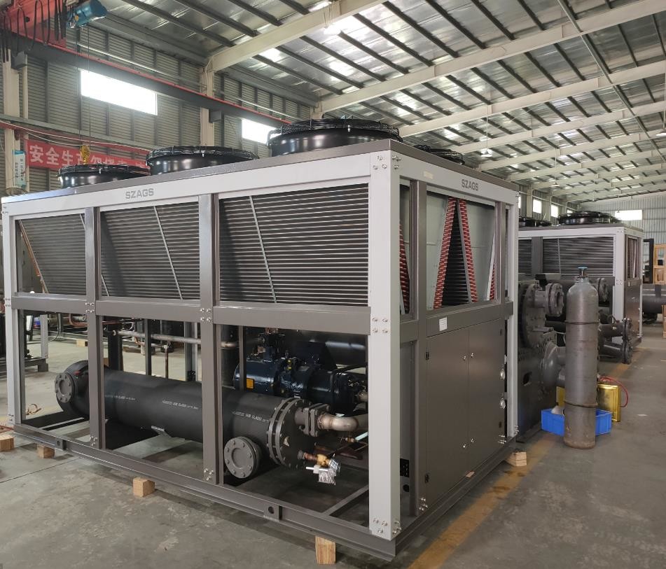 100hp Semi Hermetic R22 Air Cooled Screw Compressor Chiller For Chemical Industry