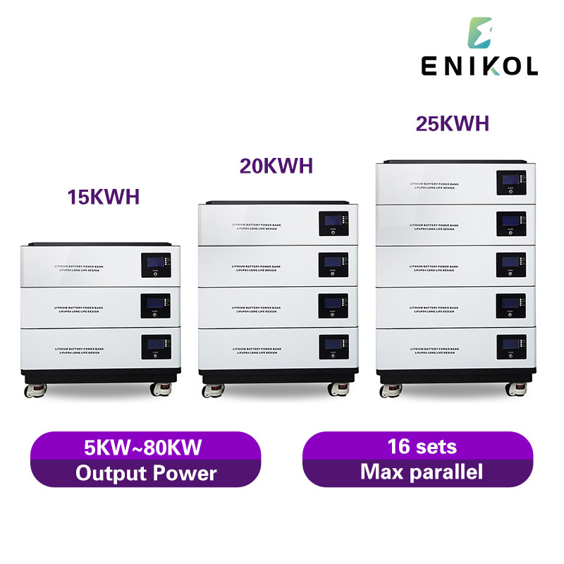 Lithium Iron Phosphate Cell 51.2V 100AH Stackable 48V LiFePO4 Solar Battery
