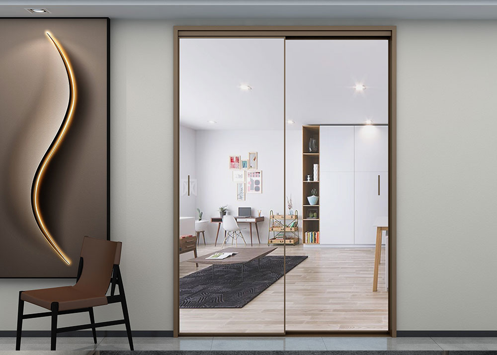 Sound Insulation Thermal Break Aluminum Alloy Spring Doors