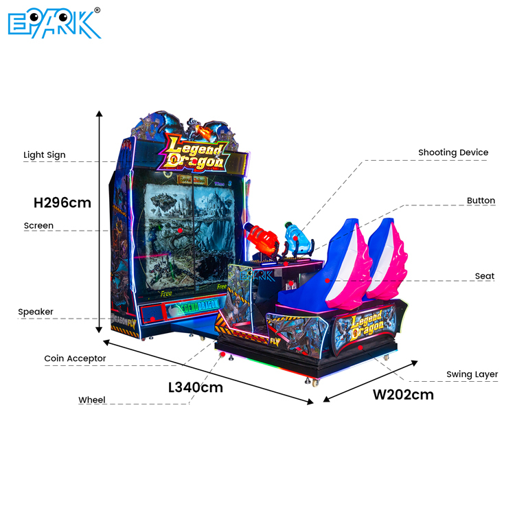 2 Player Arcade Game Machine Interactive Simulator Equipment