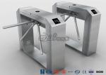Fingerprint Reader Tripod Turnstile Gate , Full Automatic 304 Stainless Steel