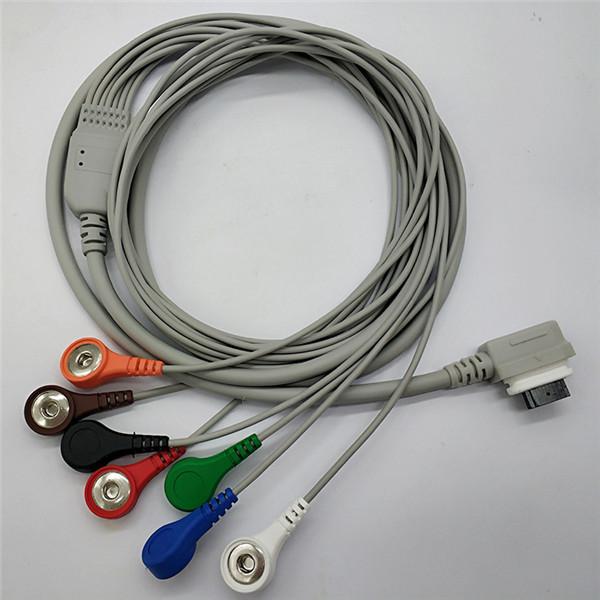 Medical Equipments Cable ECG Lead Wires Custom 7 Lead Holter Recorder cable for