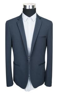 Wholesale MG Mens Slim Fit Suit Blazer Navy Classic Two Buttons Knitted Fabric from china suppliers