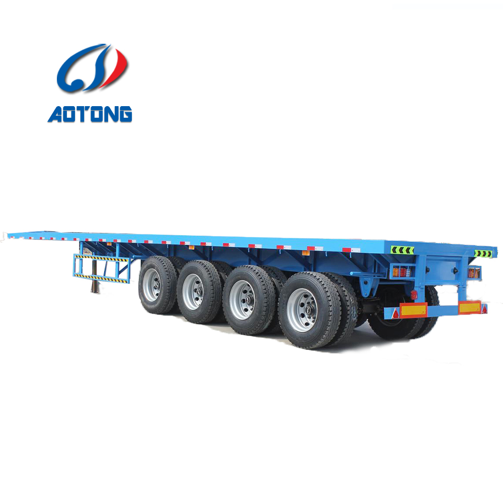 Leaf Spring Suspension 40ft/45ft Flatbed Semi Trailer for Easy Loading and Unloading