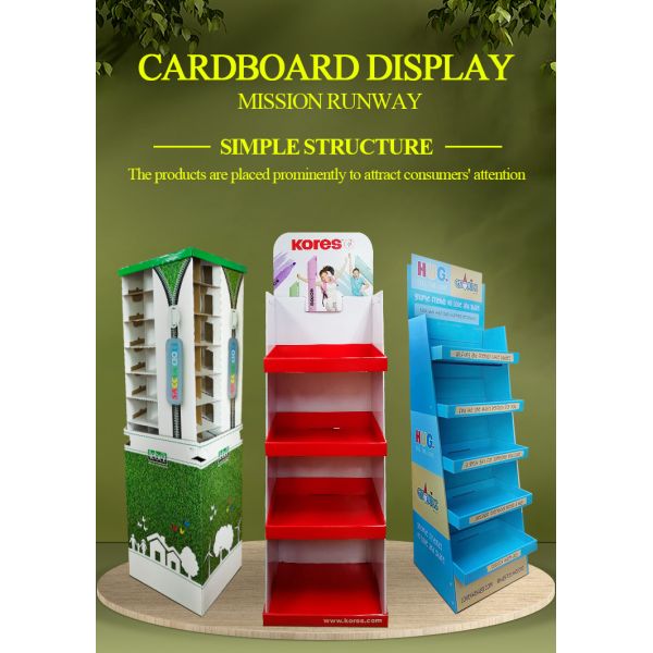 Corrugated Board Pop Display Stand Stackable for Retail Store Advertising Exhibition