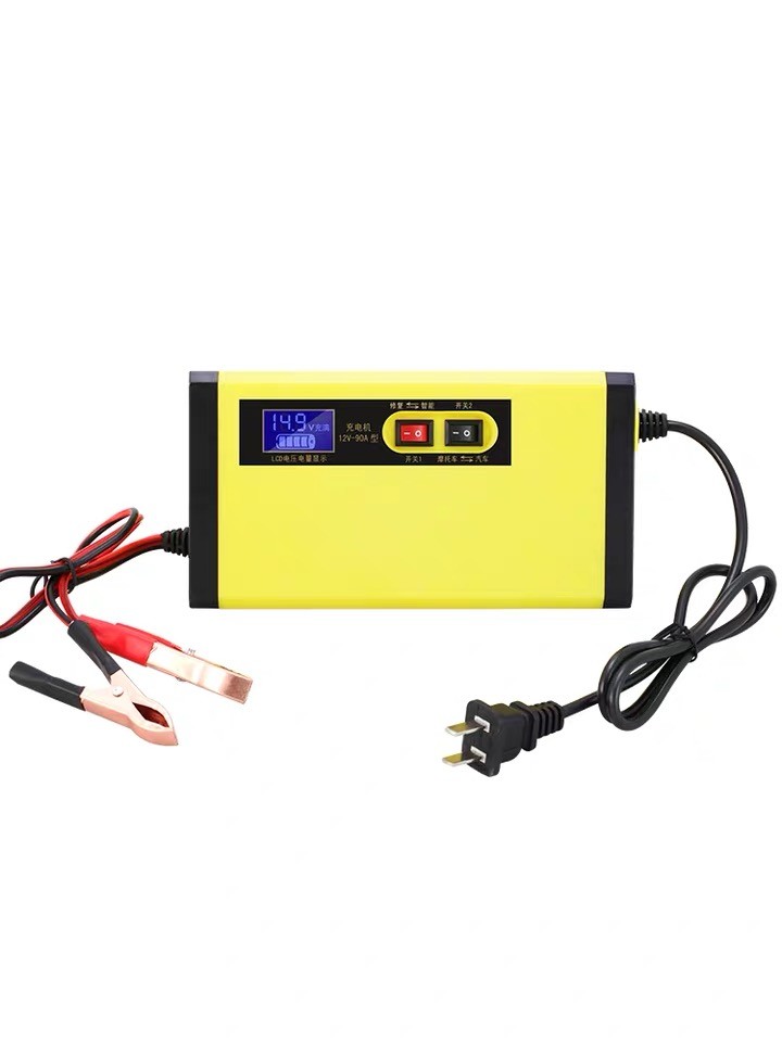 12V 24V 10A Intelligent Car Battery Charger AGM Lead Acid Gel