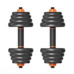 50KGS 51cm Cast Iron Dumbbells Set Adjustable Weight 20kg Kettlebells Equipment