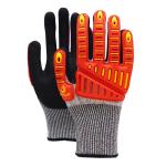 Customized TPR Anti Impact Cut Resistant Gloves Anti Slip Nitrile Coating Gloves