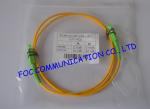 LSZH Jacket SC / APC Fiber Optic Patch Cord , Simplex Fiber Optic Cable Single