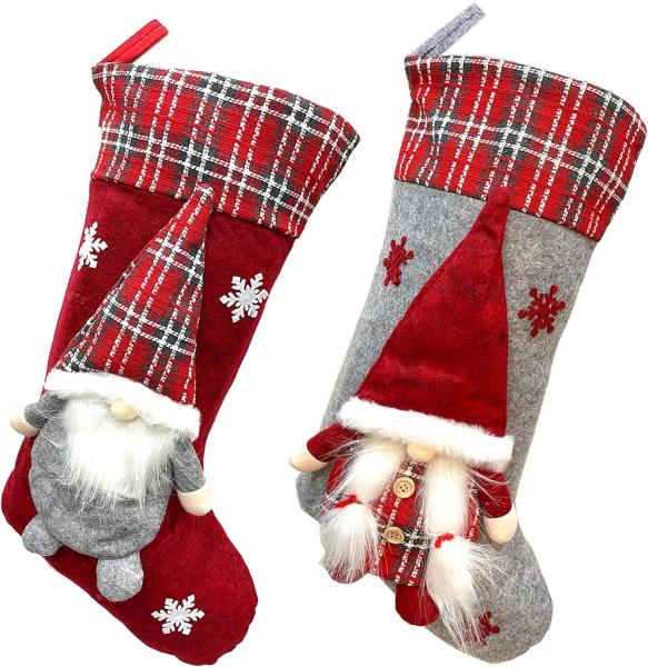 Christmas Stockings New Set 3D Gnomes Santa Christmas Stockings Personalized