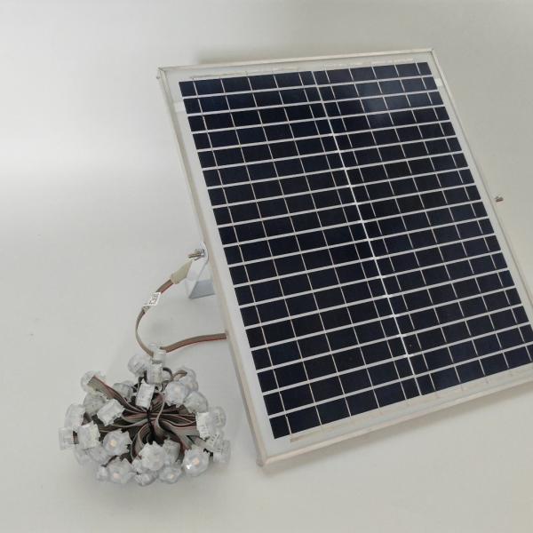 16.5m Length Solar Energy Pixel Eaves LED Lights for Outdoor Christmas
