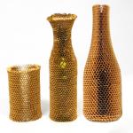 Custom Eco Friendly Kraft Honeycomb Paper Sleeves Bottle Covers Cushioning